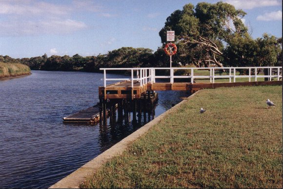 View of the Pontoon on the Tarwin River opposite the Motel